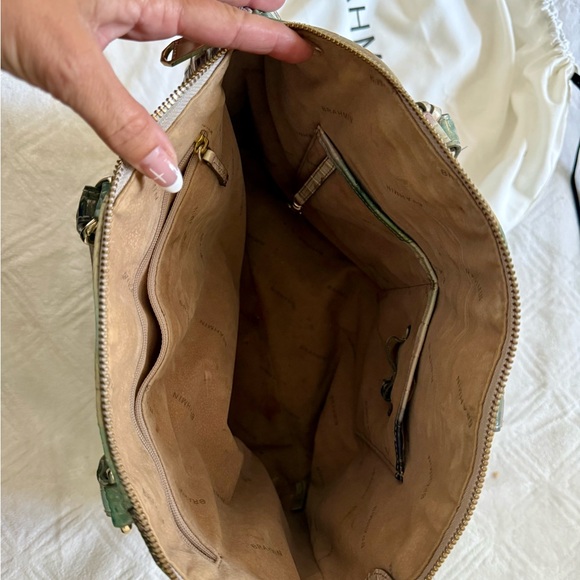 Brahmin Green Shoulder Bag with Tassel Accent - Picture 3 of 3